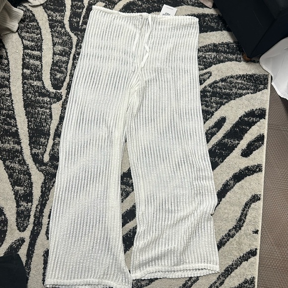 Princess Polly White Ribbed Pants - Picture 2 of 3